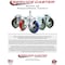 Service Caster 3.5'' SS Maroon Poly Wheel Swivel 1-3/4'' Expanding Stem Caster Set 2 Brakes, 4PK SCC-SSEX20S3514-PPUB-MRN-2-TLB-2-134 - alternate 5
